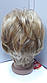 Перука штучні волосся моноволокно термо коротка стрижка золотистий блонд з мелірування, фото 4