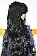 Штучний перуку кучеряве довге чорне волосся, фото 3