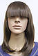 Перука штучний стрижка подовжене каре з чубчиком світло русявий, фото 2