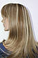 Перука штучний довге волосся із чубчиком мелірування, фото 6
