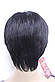 Перука штучний коротка стрижка натуральний чорний, фото 3