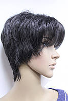 Искусственный парик короткая стрижка с челкой натуральный черный