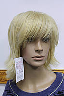 Искусственный парик модельная стрижка светлый блонд