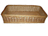 Лотки з лози 40х30х10 торгові кошики, коробка для магазину, фото 2