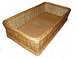 Лотки з лози 40х30х10 торгові кошики, коробка для магазину, фото 3
