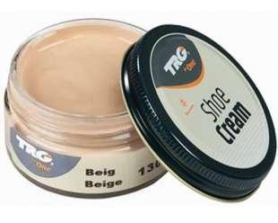 Крем-фарба для взуття і виробів з шкіри Trg Shoe Cream, 50 мл, 130 Beige (бежевий)
