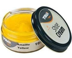 Крем-фарба для взуття та виробів зі шкіри Trg Shoe Cream, 50 мл, 107 Yellow (жовтий)