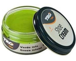 Крем-фарба для взуття і виробів з шкіри Trg Shoe Cream, 50 мл, 132 Green Island (зелений шпинат)