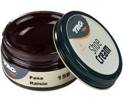 Крем-фарба для взуття та виробів зі шкіри Trg Shoe Cream, 50 мл, 159 Raisin (родзинки)