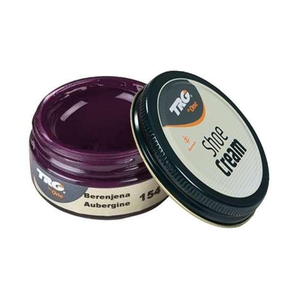 Крем для взуття No154 Aubergine (Темний баклажан) з гладкої шкіри TRG Shoe Cream, 50 мл
