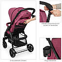 Коляска дитяча M 3409L «FAVORIT» Purple, прогулянкова, колеса 4 шт., пурпурна, фото 4