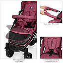 Коляска дитяча M 3409L «FAVORIT» Purple, прогулянкова, колеса 4 шт., пурпурна, фото 5