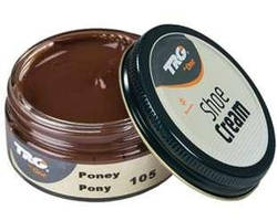 Крем-фарба для взуття та виробів зі шкіри Trg Shoe Cream, 50 мл, 105 Pony (Мустанг)