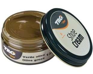 Крем-фарба для взуття та виробів зі шкіри Trg Shoe Cream, 50 мл, 134 Olive Green (оливковий)