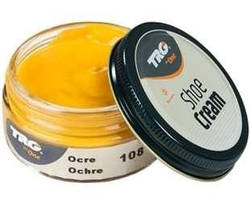 Крем-фарба для взуття і виробів з шкіри Trg Shoe Cream, 50 мл, 108 Ochre (охра)