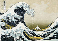 Постер плакат "Хокусай (Большая Волна В Канагаве) / Hokusai (Great Wave off Kanagawa)" 140x100см (ps-001792)