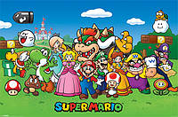 Постер плакат "Супер Марио (Персонажи) / Super Mario (Characters)" 91.5x61см (ps-001785)