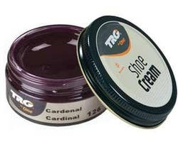 Крем-фарба для взуття і виробів з шкіри Trg Shoe Cream, 50 мл, 126 Cardinal (темно-бордовий)