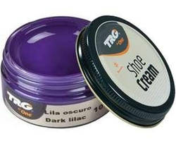 Крем-фарба для взуття та виробів зі шкіри Trg Shoe Cream, 50 мл, 102 Dark Lilac (темно-фіолетовий)