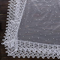 Венчальный платок белый 80х80 см (арт. PV-1010)