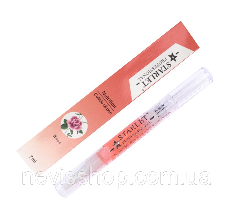 Масло для кутикули в олівці Starlet Professional, "Троянда", 7 мл