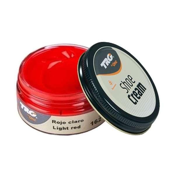 Крем для взуття No162 Bright Red (Яскраво червоний) з гладкої шкіри TRG Shoe Cream, 50 мл