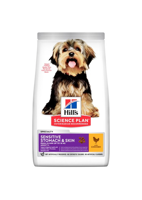 Сухий корм hill's Adult Sensitive Stomach & Skin Small & Mini для дрібних собак з чутливим шлунком 1.5 кг