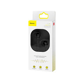 Навушники вакуумні з мікрофоном і кнопками регулювання гучності/перемикання Baseus Encok Wired Earphone H13