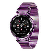 Жіночий розумний смарт годинник Smart Watch Н-2С Фіолетовий. Фітнес браслет трекер