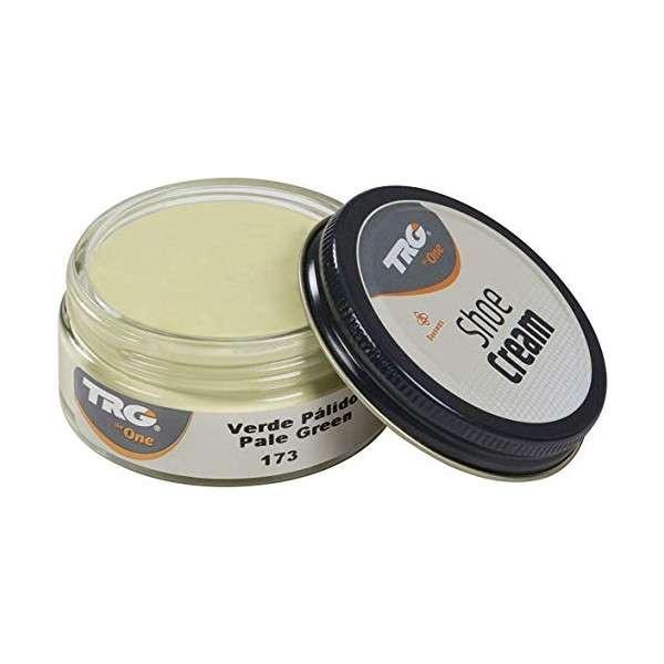 Крем для взуття No173 Блідо-зелений із гладкої шкіри TRG Shoe Cream, 50 мл
