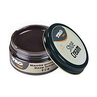 Крем для обуви №174 Deep Brown (Глубокий коричневый) из гладкой кожи TRG Shoe Cream, 50 мл