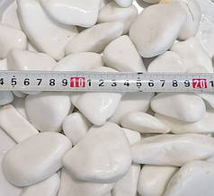 Мармурова Галька Білосніжна тасос 50-100мм Греція