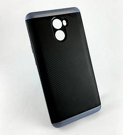Чохол накладка на задню панель Ipaky Carbon для Xiaomi Redmi 4, 4 Prime чорний