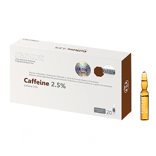 Simildiet Caffeine 2,5% (Кафеїн) Ліполітична терапія, 20 ампул по 2 мл