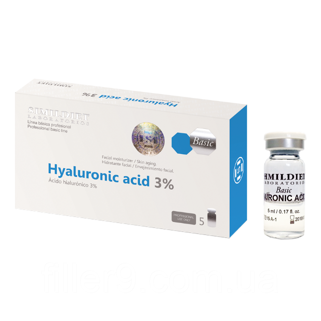 Simildiet Hyaluronic Acid 3% (Гуалурон асид) Активне зволоження та корекція фотостаріння, ревіталізація,5 мл, фото 1
