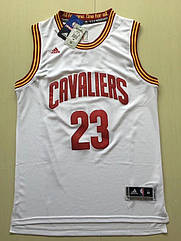 Вишивка біла чоловіча майка Adidas James No23 команда Cleveland Cavaliers