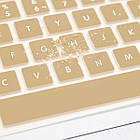 Накладка на клавіатуру MacBook Pro 13" A1989/A1706 Pro 15" A1990/A1707 EU золота з англійськими літерами, фото 2