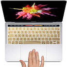 Накладка на клавіатуру MacBook Pro 13" A1989/A1706 Pro 15" A1990/A1707 EU золота з англійськими літерами, фото 6