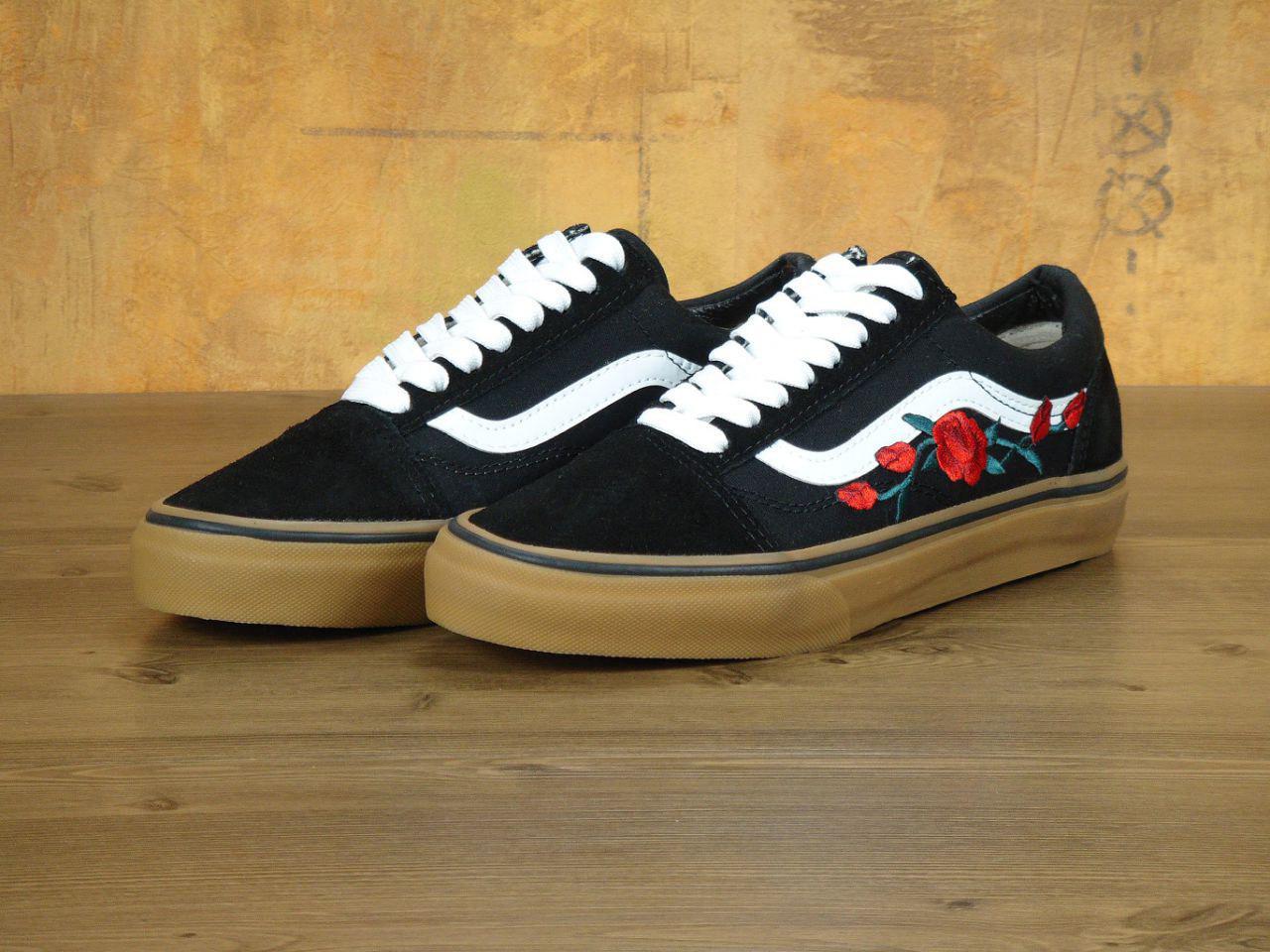 Чоловічі / жіночі кеди Vans Old Skool Roses, кеди ванс олд скул, кеді Vans Old Skool (39,42,43,44 розміри на