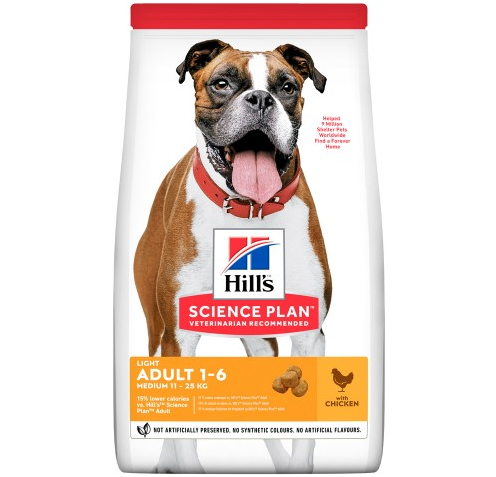 Сухий корм Hills (Хілс) Canine Adult Light для дорослих собак схильних до ожиріння (курка) 14 кг