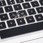 Накладка на клавіатуру MacBook Pro 13" A1989/A1706 Pro 15" A1990/A1707 EU чорна з англійськими літерами, фото 3