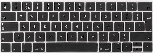 Накладка на клавіатуру MacBook Pro 13" A1989/A1706 Pro 15" A1990/A1707 EU чорна з англійськими літерами