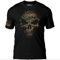 Футболка мужская патриотическая Дух война 7.62 Design USMC Woodland MARPAT Skull США