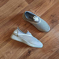 43 р Сірі аквашузы жіночі срібні аква взуття кросівки шкарпетки сліпони мокасини коралки без шнурків