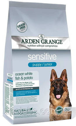 Корм Arden Grange для цуценят з рибою | Arden Grange Sensitive Puppy Junior 2 кг, фото 1