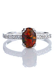 Каблучка срібна з опалом 1076-опк