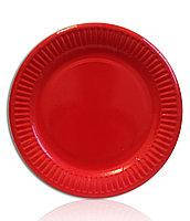Тарілки паперові "Однотонний", червоні, 10 шт, Набор тарелок "Красная"