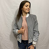 Світловідбиваюча куртка-бомбер куртка з рефлективної тканини, розміри: 38-46, фото 3
