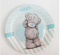 Тарілки паперові "Ведмедик Тедді", блакитний, 10 шт, Набор тарелок "Тедди"