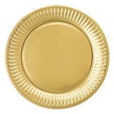 Тарілки паперові "Однотонний", золото, 10 шт, Набор тарелок "Золото"